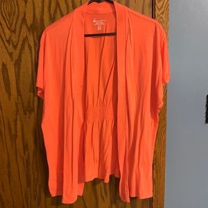 Coral short sleeve cardigan